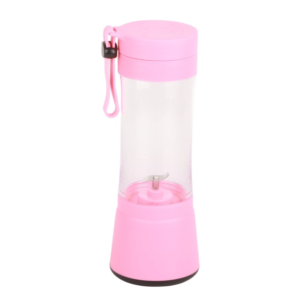 Pink Portable Juicer - Oppladbar blender med kniver i rustfritt stål