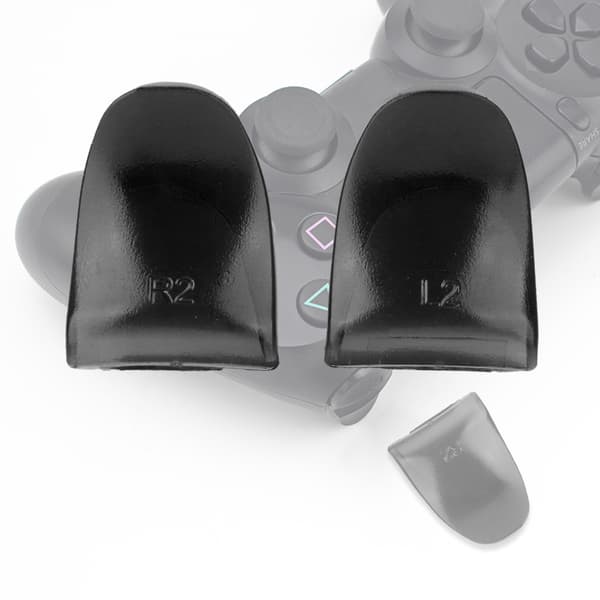 2 STK/sett Slitesterke R2 L2-knapper Triggerforlenger for PS4-kontroller (svart)