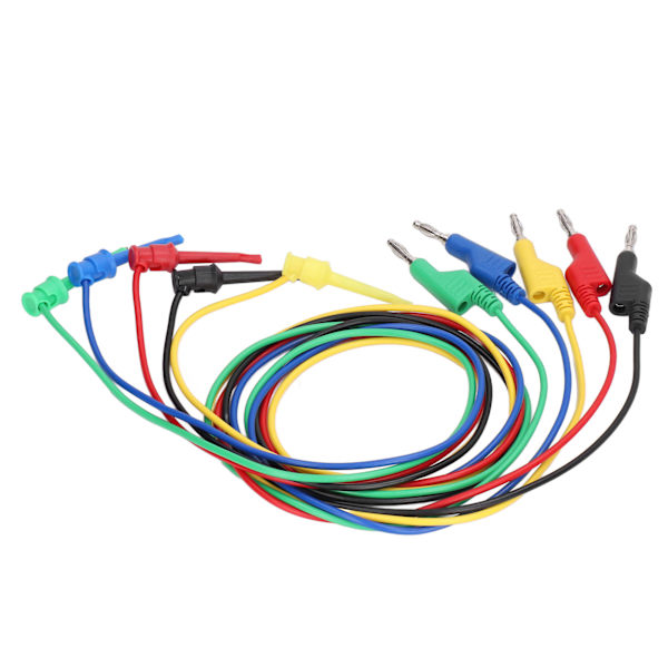 5 stk. banan-testledning multi meter testkabel ledningstråd 30VAC 60VDC 15A til vedligeholdelse