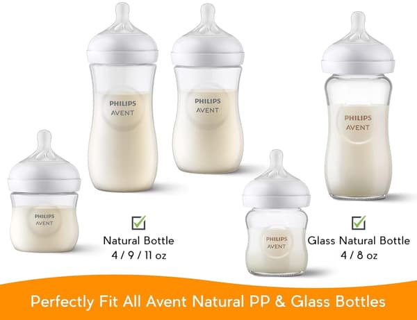 Vauvanpullon kahvat Philips Avent Natural -vauvanpulloille, yhteensopiva Avent-pulloteline vauvalle, 2 kpl