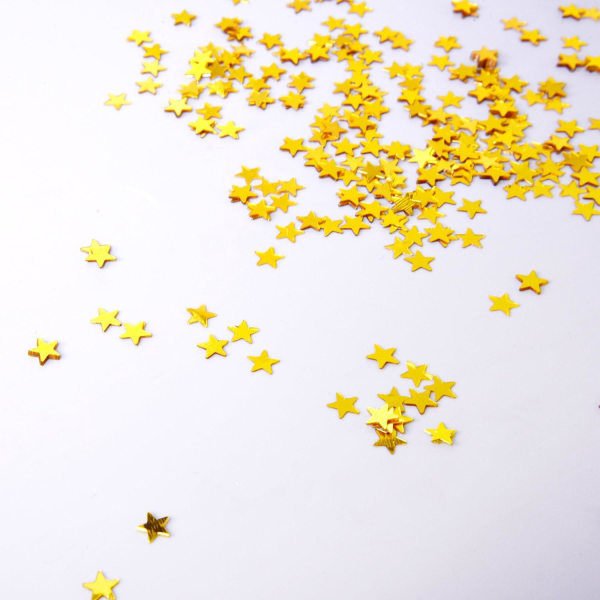 90g Väripaperi Tähti-ruokapöytä Väripaperi metallifolio Stars Glitter juhlien hääkoristukseen (kulta)