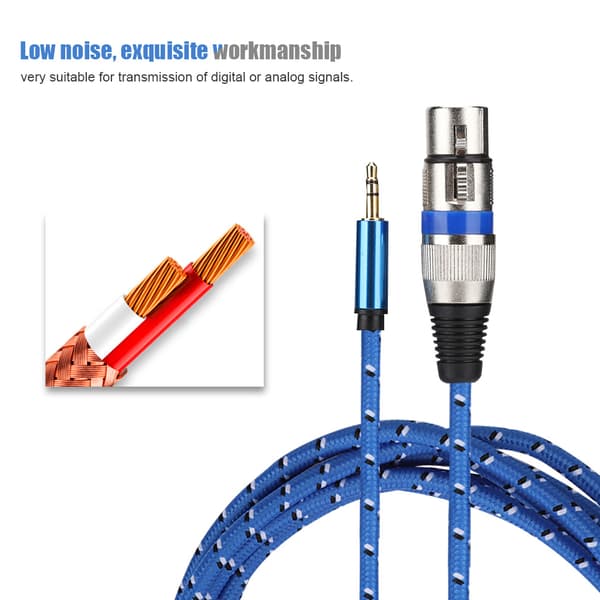3,5 mm stereo til XLR hun lydkabel plugg adapter patch ledning linje 3 meter