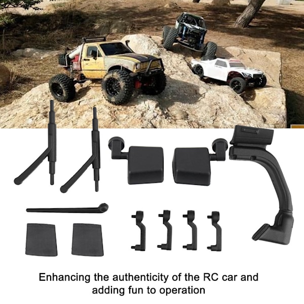 1/10 RC-lisätarvikkeet Ovenkahva Snorkkeli Pyyhin Peilisarja Traxxas Axial 313mm Auton Korikuoreen