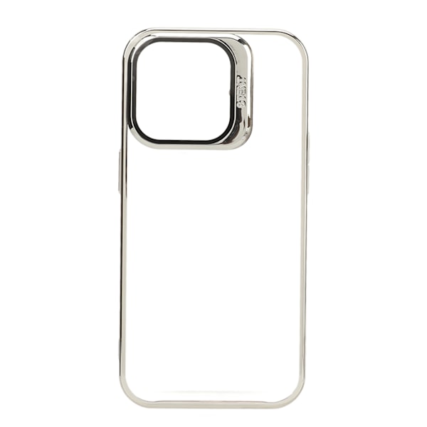 Magnetiskt Telefonfodral Smalt Stötsäkert Telefonfodral med Kameraskydd Kickstand Hög Transparens PC Hård Skyddande Fodral Silver för Iphone 14promax