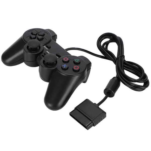 Kablet Gamepad med Dobbelt Motor og Høj Følsomhed til PS2 Spillekonsol Controller