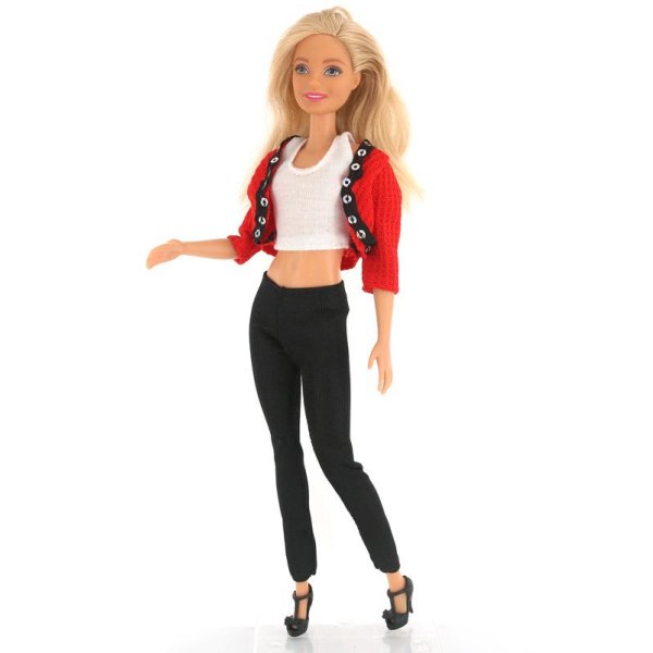 4 deler 30 cm Barbie-dukkeklær Skiftende Fasjonable kort skjørt Fritidsklær kjole