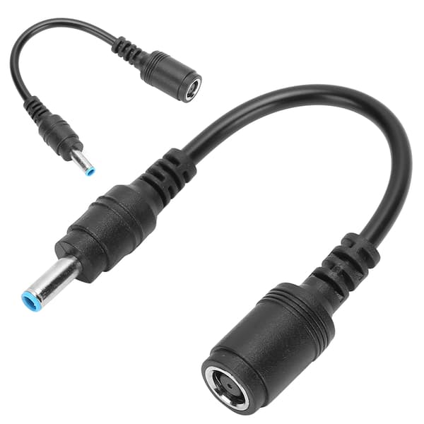 2 stk. Hun til Han Adapter Sort til HP/Dell Lige til Vinkel 7,4 x 5,0 mm til 4,5 x 3,0 mm