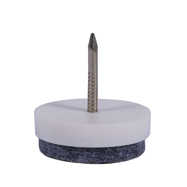 20x Möbelbord Stolben Golvfilt Dyna Glid Glid DIY Spik Skydd Vit 24mm