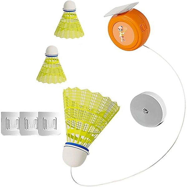 Badminton træningsværktøjer, badminton rebound træner elastisk badminton trænersæt bærbar badminton