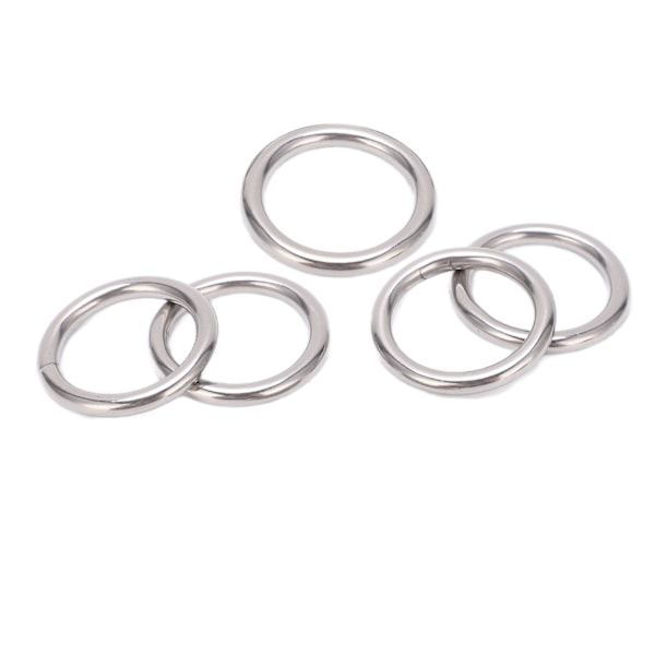 5 st 304 rostfritt stål runda o-ringar för flera ändamål sömlös svetsning o-ring för yogaringar Hängmatta segling dykning 5x30 mm