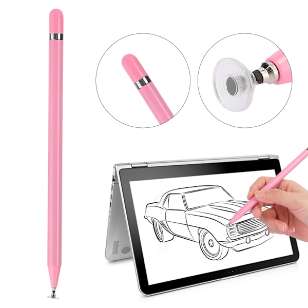 Skjerm Touch Penn Nettbrett Stylus Tegning Kapasitiv Blyant Universell for Android/iOS Smarttelefon Nettbrett Rosa