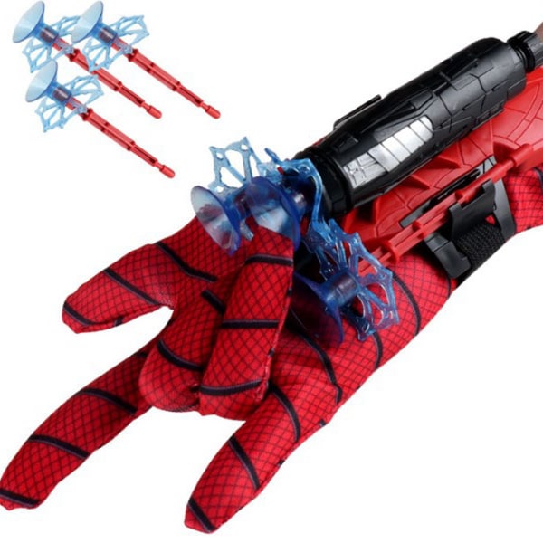 Superhjälte Wrist Launcher med handskar och 6 pilar för barn