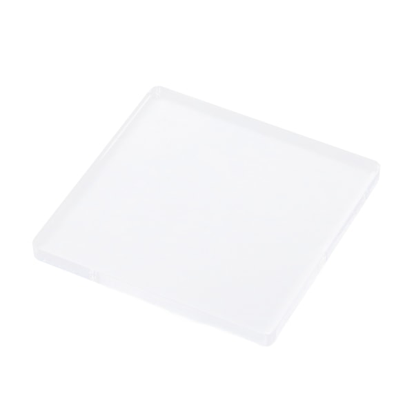 Akrylblock 15x15cm Lätt att greppa Säkert Runt hörn Transparent Slitstark Återanvändbara klara stämplar för att göra klippbokskort