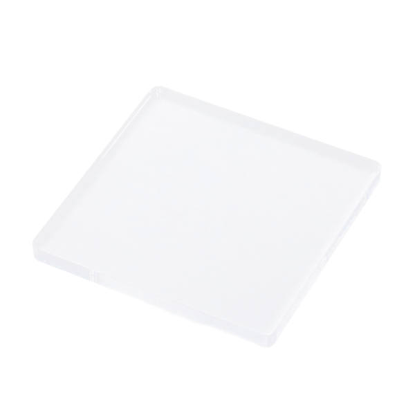 Akrylblokk 15x15cm Lett å gripe Sikker Rundt Hjørne Transparent Holdbar Gjenbrukbar Klare Stempler for Scrapbook Kortlaging