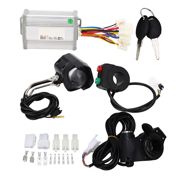 Electric Bike Brushed Motor Controller 48V 800W Throttle Front Light Speed Control Set Kit