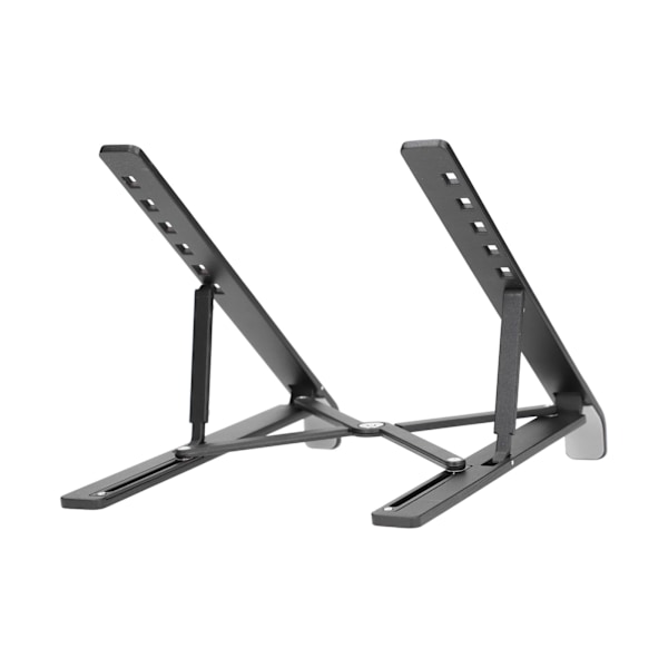 Bærbar computerstand, foldbar, i aluminiumlegering, bærbar computerstand, bærbar computerstativ, kølerist, sort