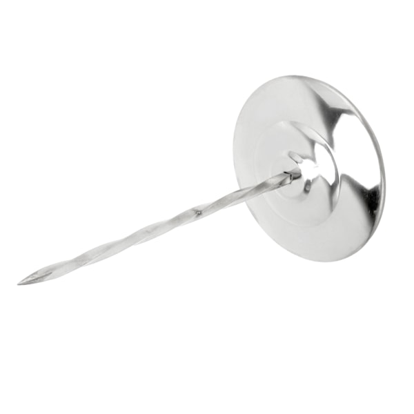 Kvittohållare i tjock rostfritt stål med rund botten, halkfri biljettspik för restauranger, barer, kök (silver skruvstång)