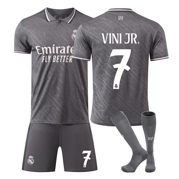 Real Madrid Bortatröja för Barn och Vuxna, Real Madrid Borta Nr. 7 (Inklusive Strumpor) S
