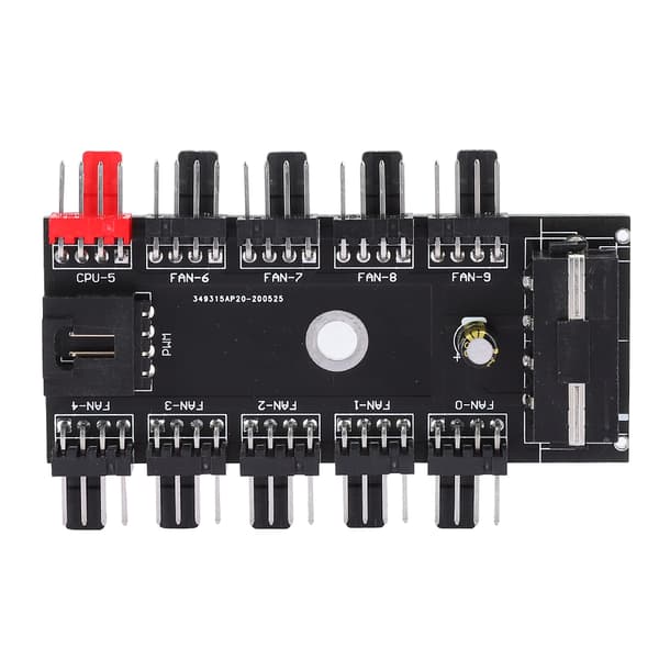 Fläkthubb Dator Kylsystem 10-Port 4-Pin Pulsbreddsmodulering IDE 12V för Chassi