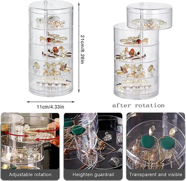 1 pc Rotating Organizer Case Hair Accessories