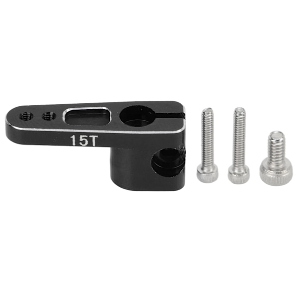 Metall servoarm i aluminiumlegering 15T stabil RC styrservohorn for AXIAL SCX24 1/24 RC bil svart
