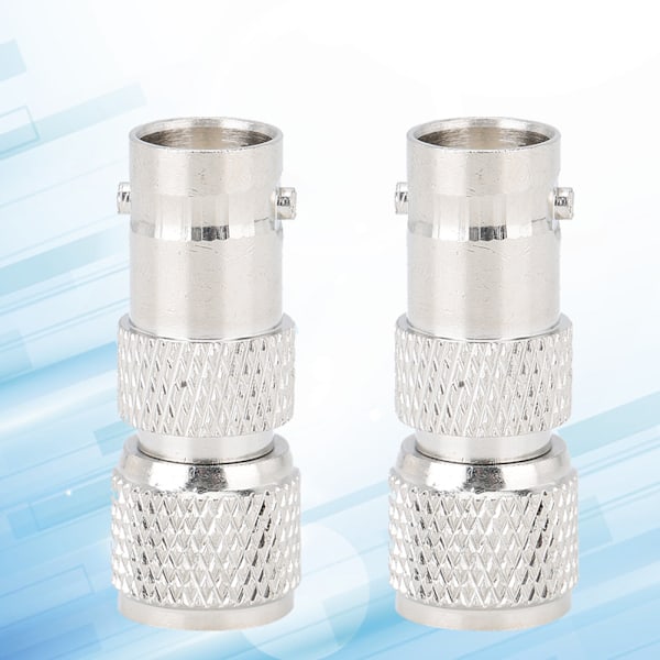 2 stk. Koaksial Adapter Nikkelbelagt Messing Kontakt BNC Hun til mini UHF RF Konnektor