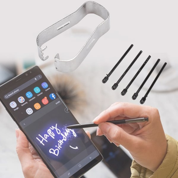 2 Sett Universelle Erstatningstupper Nibber For Samsung Galaxy Note 3/4/5 S Penn (svart)
