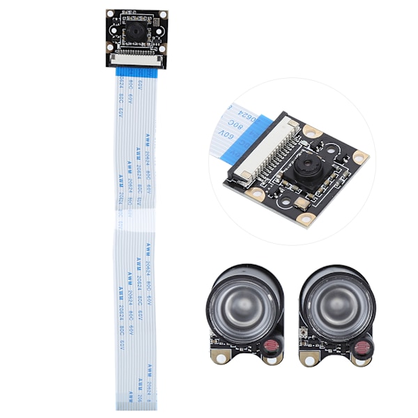 5MP Yönäkö Kamera valoherkällä valolla, sopii Raspberry Pi 4b 3b 2b b:lle (Yönäkö Kameravalo)