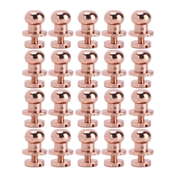 20 sæt messingnitter Antioxidation Rose Gold Bagage hardwaretilbehør til pung Håndtasker SkoLst10x8mm