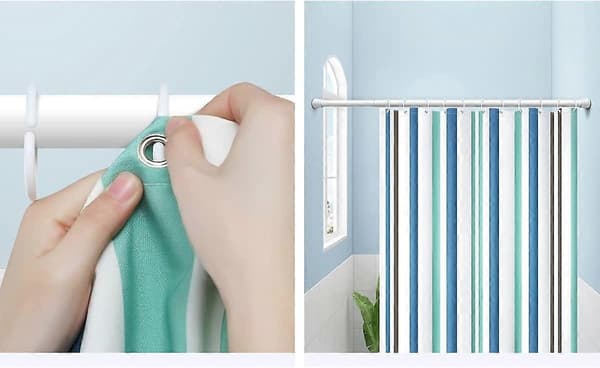 Bruseforhæng til badeværelse, skimmelresistent, vandtæt