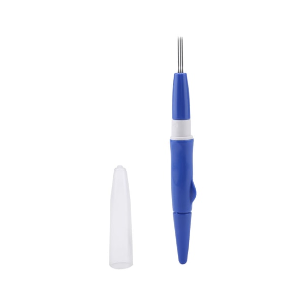 Broderi Tovetål Punch Pen Sett - DIY Craft Tool med 3 fine nåler Blue