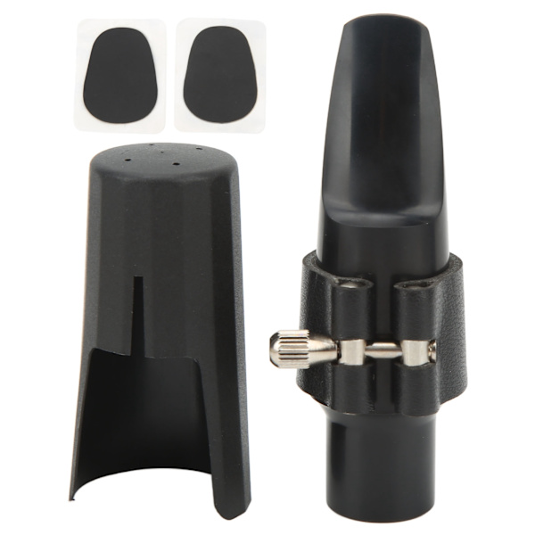 Saxofon Munstycke Set Noggrann Robust Smidig Cap Spänne Reed Tandkuddar Sax Munstycke Tillbehör