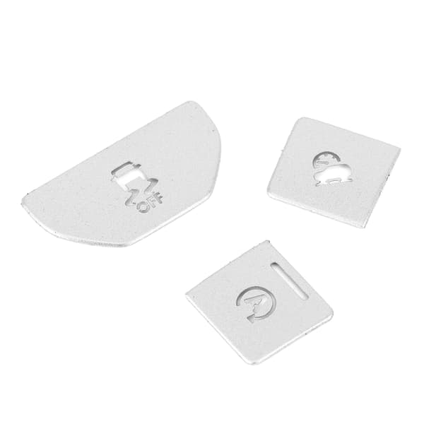 3 st Central Control Button Stickers i Aluminiumlegering Passar för Land Rover Range Rover Evoque 2014‑2019