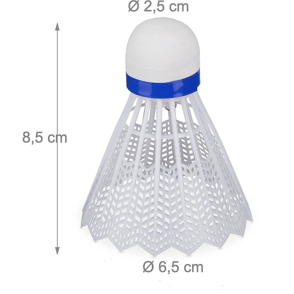 Set med 8 LED-badmintonfjädrar för inomhus- och utomhusbruk