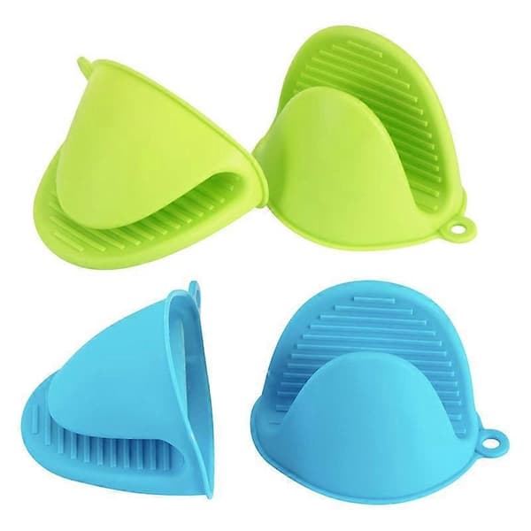 Heat Resistant Silicone Oven Mitts, Silicone Pot Holders for Kitchen