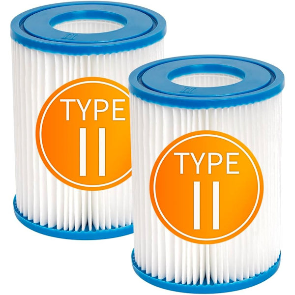 Replacement Filter Cartridges Compatible with Best-Way Type II 58094 Inflatable Pool Filter, 5.4\", 2-Pack