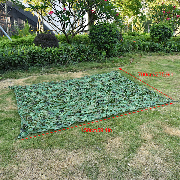 Army Jungle Kamouflage Nät Jakt Skytte Fiske Skydd Dölj nät (1,5M*7M)
