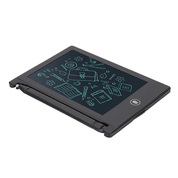 LCD 4,5 tommer ultratynd håndskrift tablet skrive tegne notesbogstavle til børn (sort)
