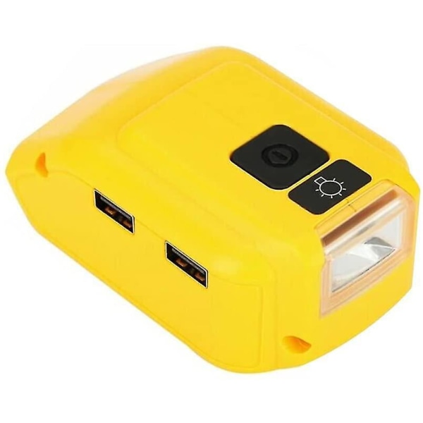 Oplader konverter USB, dobbelt oplader adapter USB Dcb090 pour Dewalt 14.4v 18v 20v Li-ion batteri Opladningskonv.