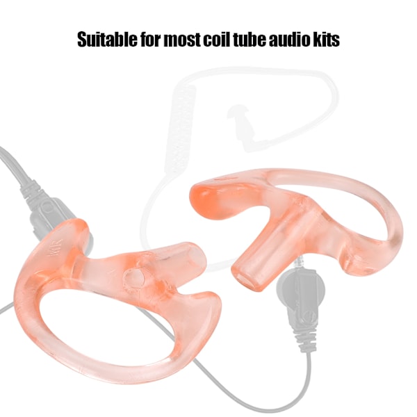 Pink Silikone Udskiftnings Øreindsats To-vejs Radio Øreprop til de fleste Coil Tube Audio Kits (L)