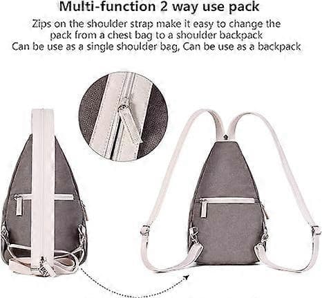 Mini Women's Sling Chest Bag Canvas Backpack