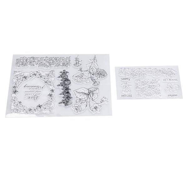 Klara Stämplar Tydligt Avtryck Upprepad Fästning DIY Produktion Transparent Design Stämpelset