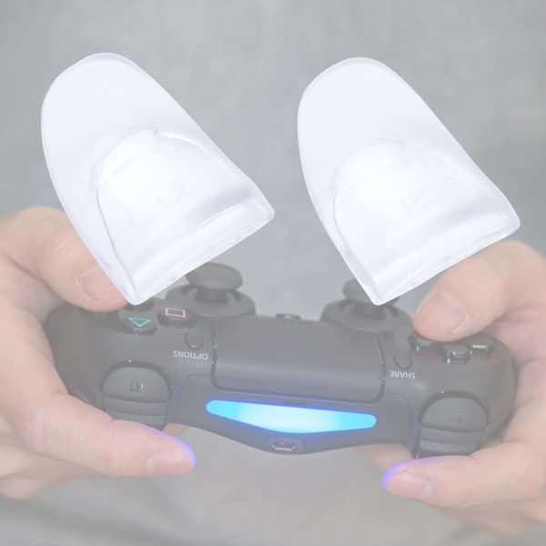 2 STK/sett Slitesterke R2 L2-knapper Triggerforlenger for PS4-kontroller (Gjennomsiktig)