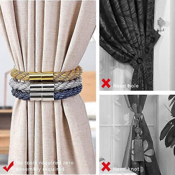 Strong Magnetic Curtain Tiebacks Modern Simple Style Drape Holders