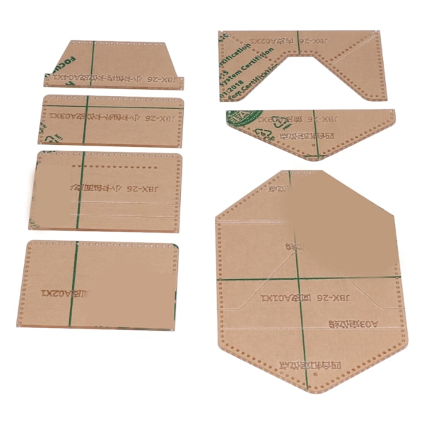 7 st Kortfodral Akryl Mall Noggrant Skäravstånd Transparent Klar Layout DIY Akryl Mall för Gåvor