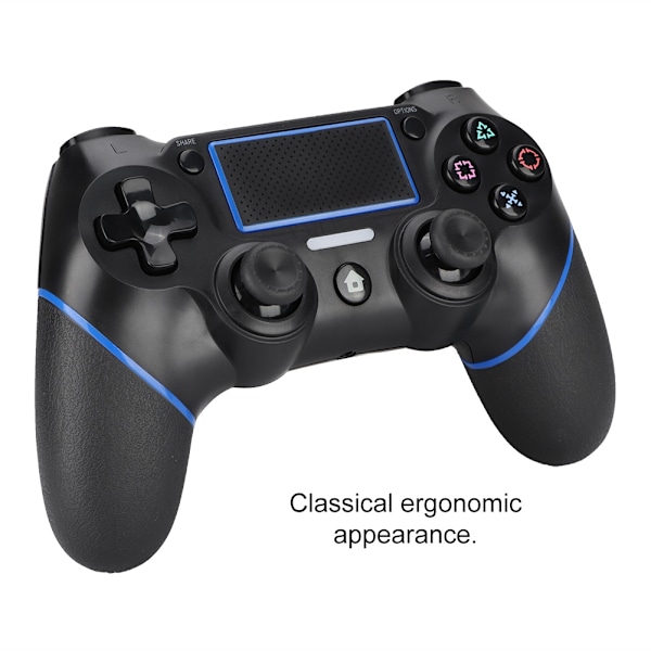 PS4-3 Trådløs Spilcontroller ABS Sort Klassisk Ergonomisk Udseende