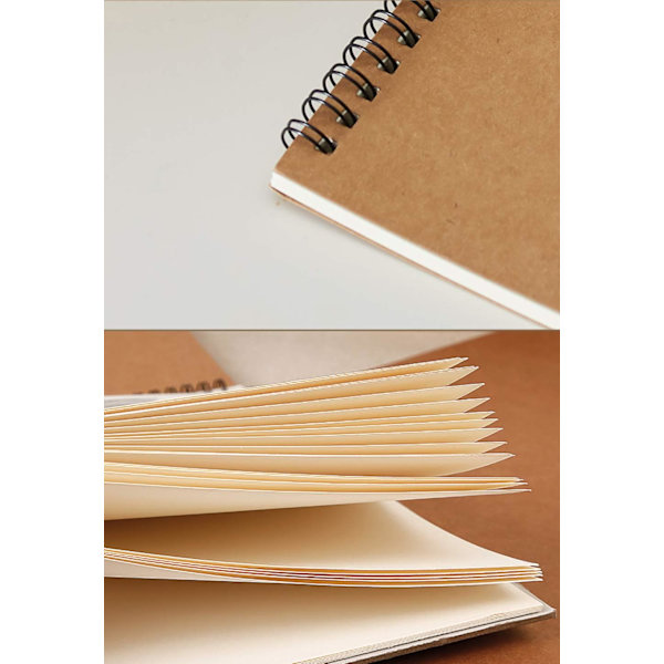 Skitsebog spiral hardcover skitseblok, minimalistisk kokort