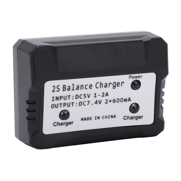 2S Balanceoplader 7.4V LiPo Batterioplader til Wltoys RC Bil Båd Fly Legetøj Sort