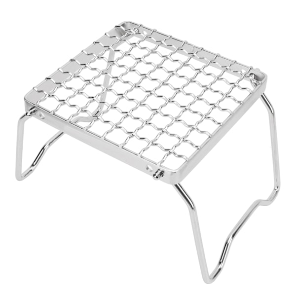 Lejrbrand Grillstativ Rustfrit Stål Foldbar Justerbar Udstyr Bærbar Minigrill BBQ Grillstativ til Camping Picnic