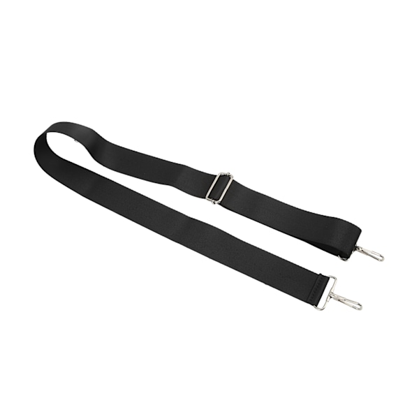 1m justerbar nylon skuldertaskebælte med dobbelt spænde Anti-slip computer taske Rem sort